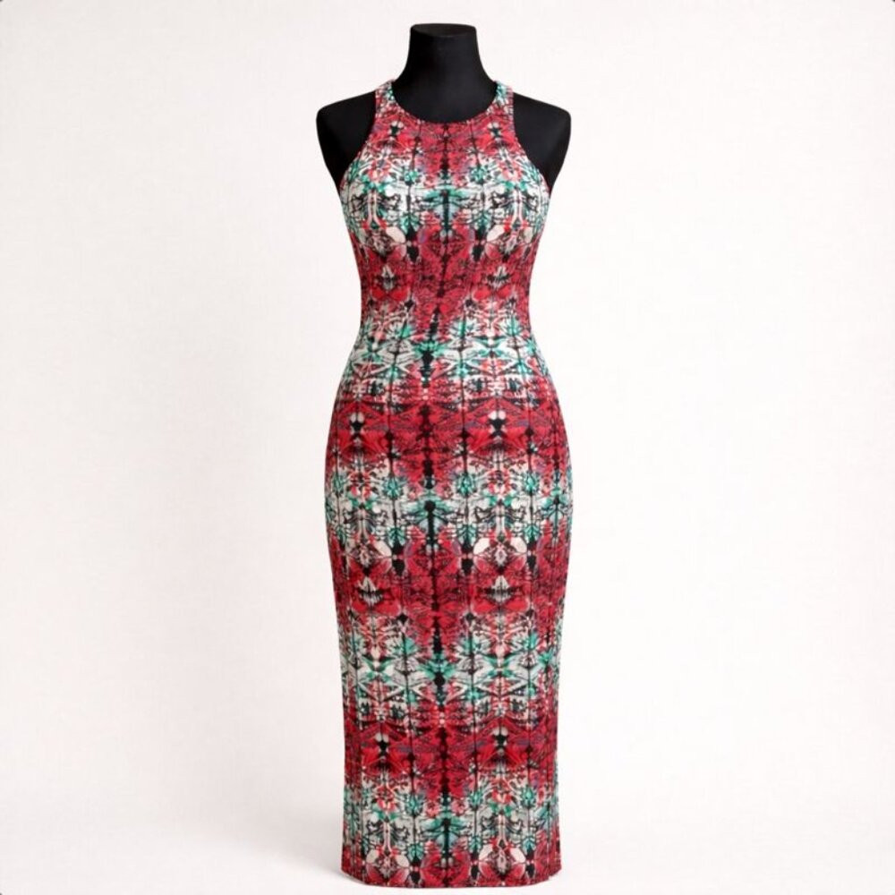 Tart Multicolor Abstract Print Bodycon Dress NWT Size XS